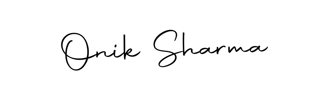 Use a signature maker to create a handwritten signature online. With this signature software, you can design (Autography-DOLnW) your own signature for name Onik Sharma. Onik Sharma signature style 10 images and pictures png
