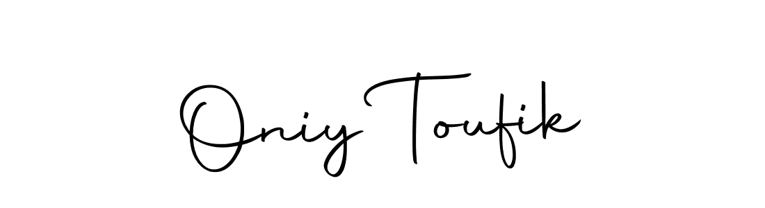Create a beautiful signature design for name Oniy Toufik. With this signature (Autography-DOLnW) fonts, you can make a handwritten signature for free. Oniy Toufik signature style 10 images and pictures png