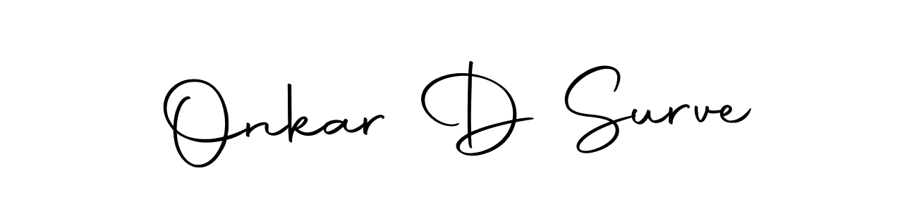 How to make Onkar D Surve name signature. Use Autography-DOLnW style for creating short signs online. This is the latest handwritten sign. Onkar D Surve signature style 10 images and pictures png