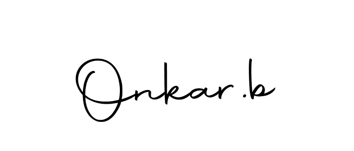 How to make Onkar.b signature? Autography-DOLnW is a professional autograph style. Create handwritten signature for Onkar.b name. Onkar.b signature style 10 images and pictures png