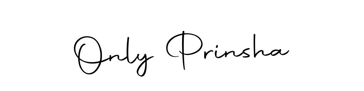 Only Prinsha stylish signature style. Best Handwritten Sign (Autography-DOLnW) for my name. Handwritten Signature Collection Ideas for my name Only Prinsha. Only Prinsha signature style 10 images and pictures png