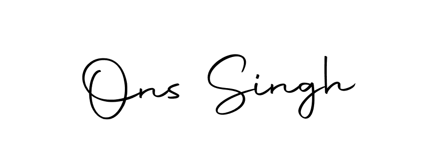 Design your own signature with our free online signature maker. With this signature software, you can create a handwritten (Autography-DOLnW) signature for name Ons Singh. Ons Singh signature style 10 images and pictures png