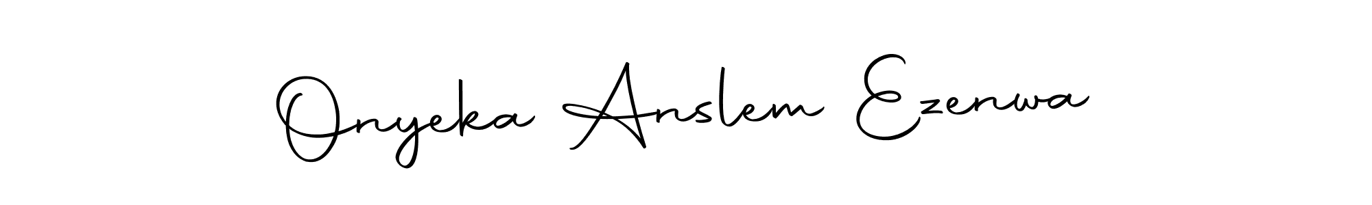 The best way (Autography-DOLnW) to make a short signature is to pick only two or three words in your name. The name Onyeka Anslem Ezenwa include a total of six letters. For converting this name. Onyeka Anslem Ezenwa signature style 10 images and pictures png