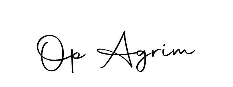 Make a short Op Agrim signature style. Manage your documents anywhere anytime using Autography-DOLnW. Create and add eSignatures, submit forms, share and send files easily. Op Agrim signature style 10 images and pictures png