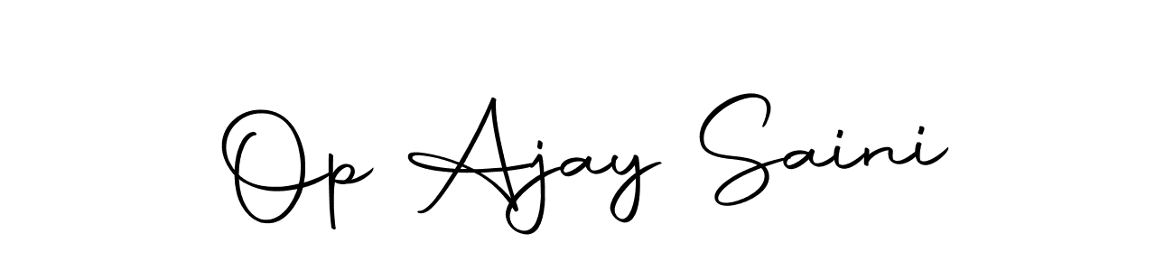 How to make Op Ajay Saini name signature. Use Autography-DOLnW style for creating short signs online. This is the latest handwritten sign. Op Ajay Saini signature style 10 images and pictures png