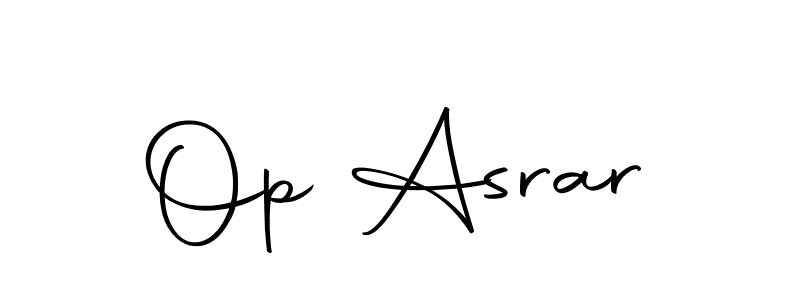 Create a beautiful signature design for name Op Asrar. With this signature (Autography-DOLnW) fonts, you can make a handwritten signature for free. Op Asrar signature style 10 images and pictures png