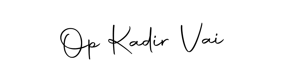 Autography-DOLnW is a professional signature style that is perfect for those who want to add a touch of class to their signature. It is also a great choice for those who want to make their signature more unique. Get Op Kadir Vai name to fancy signature for free. Op Kadir Vai signature style 10 images and pictures png