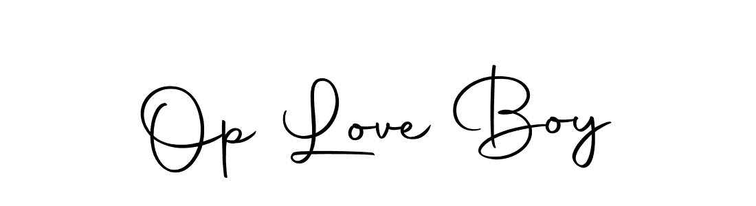 How to make Op Love Boy name signature. Use Autography-DOLnW style for creating short signs online. This is the latest handwritten sign. Op Love Boy signature style 10 images and pictures png