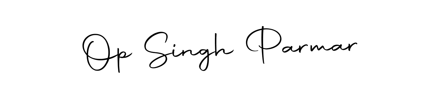 How to make Op Singh Parmar name signature. Use Autography-DOLnW style for creating short signs online. This is the latest handwritten sign. Op Singh Parmar signature style 10 images and pictures png