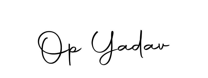 Design your own signature with our free online signature maker. With this signature software, you can create a handwritten (Autography-DOLnW) signature for name Op Yadav. Op Yadav signature style 10 images and pictures png