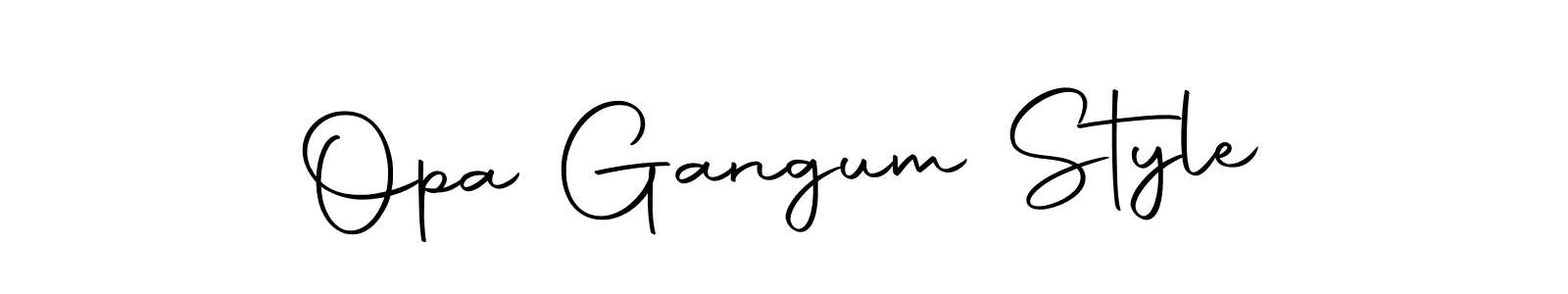 Create a beautiful signature design for name Opa Gangum Style. With this signature (Autography-DOLnW) fonts, you can make a handwritten signature for free. Opa Gangum Style signature style 10 images and pictures png