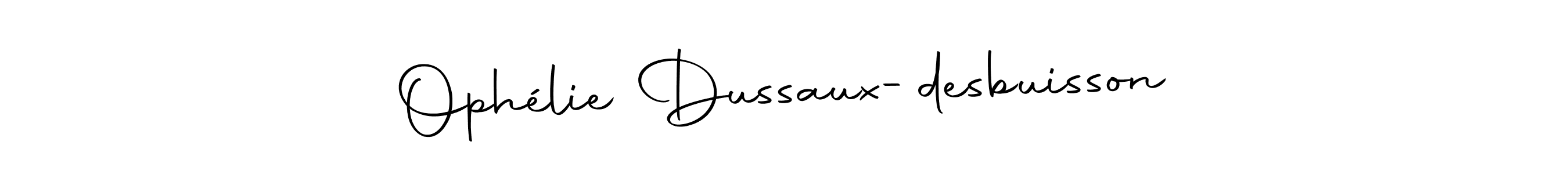 Make a short Ophélie Dussaux-desbuisson signature style. Manage your documents anywhere anytime using Autography-DOLnW. Create and add eSignatures, submit forms, share and send files easily. Ophélie Dussaux-desbuisson signature style 10 images and pictures png