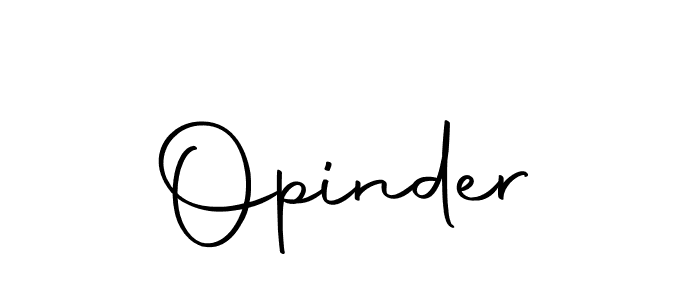 Create a beautiful signature design for name Opinder. With this signature (Autography-DOLnW) fonts, you can make a handwritten signature for free. Opinder signature style 10 images and pictures png