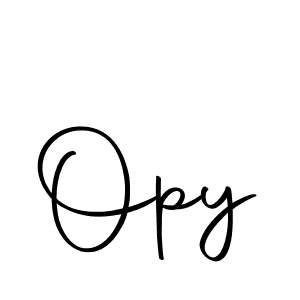 How to make Opy signature? Autography-DOLnW is a professional autograph style. Create handwritten signature for Opy name. Opy signature style 10 images and pictures png