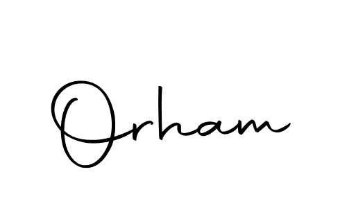 Create a beautiful signature design for name Orham. With this signature (Autography-DOLnW) fonts, you can make a handwritten signature for free. Orham signature style 10 images and pictures png