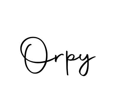 Design your own signature with our free online signature maker. With this signature software, you can create a handwritten (Autography-DOLnW) signature for name Orpy. Orpy signature style 10 images and pictures png