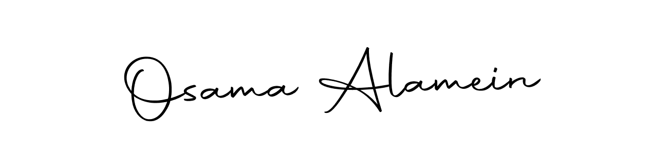 How to make Osama Alamein name signature. Use Autography-DOLnW style for creating short signs online. This is the latest handwritten sign. Osama Alamein signature style 10 images and pictures png
