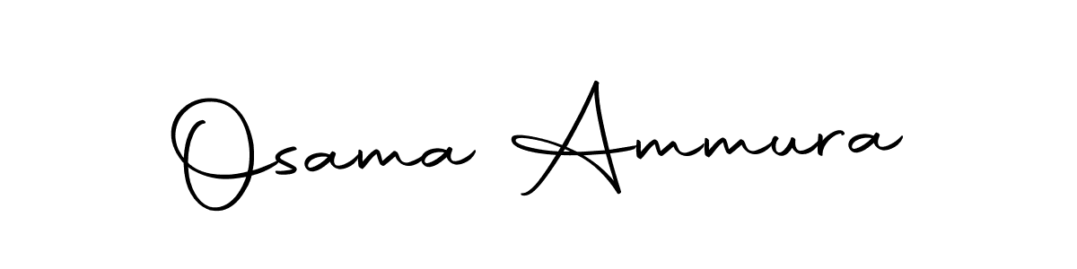 How to make Osama Ammura name signature. Use Autography-DOLnW style for creating short signs online. This is the latest handwritten sign. Osama Ammura signature style 10 images and pictures png