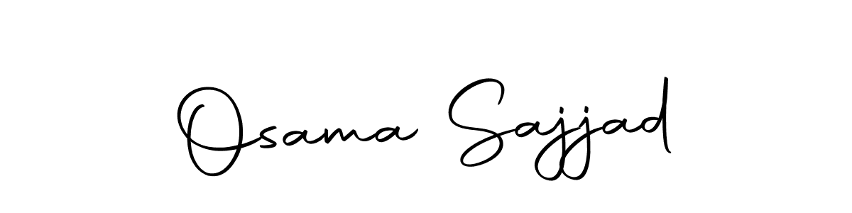 How to make Osama Sajjad name signature. Use Autography-DOLnW style for creating short signs online. This is the latest handwritten sign. Osama Sajjad signature style 10 images and pictures png