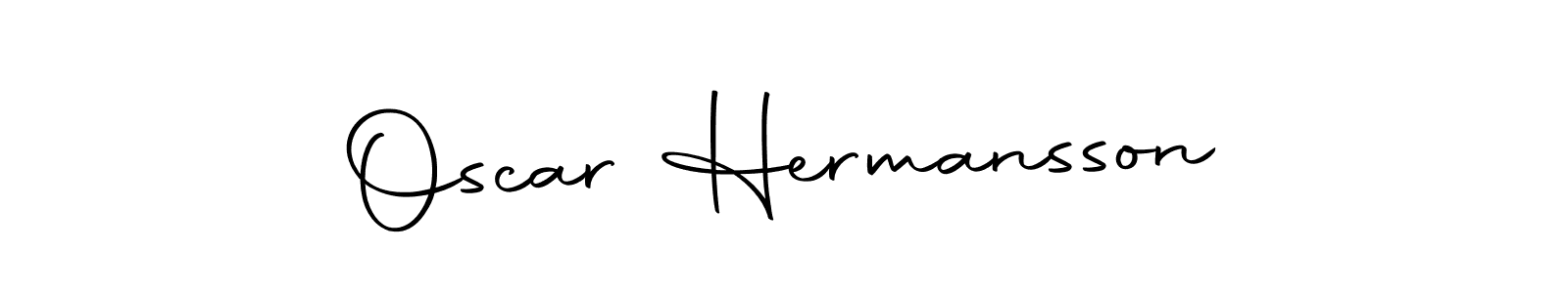 How to make Oscar Hermansson name signature. Use Autography-DOLnW style for creating short signs online. This is the latest handwritten sign. Oscar Hermansson signature style 10 images and pictures png