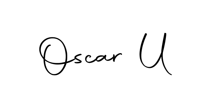 Make a beautiful signature design for name Oscar U. With this signature (Autography-DOLnW) style, you can create a handwritten signature for free. Oscar U signature style 10 images and pictures png