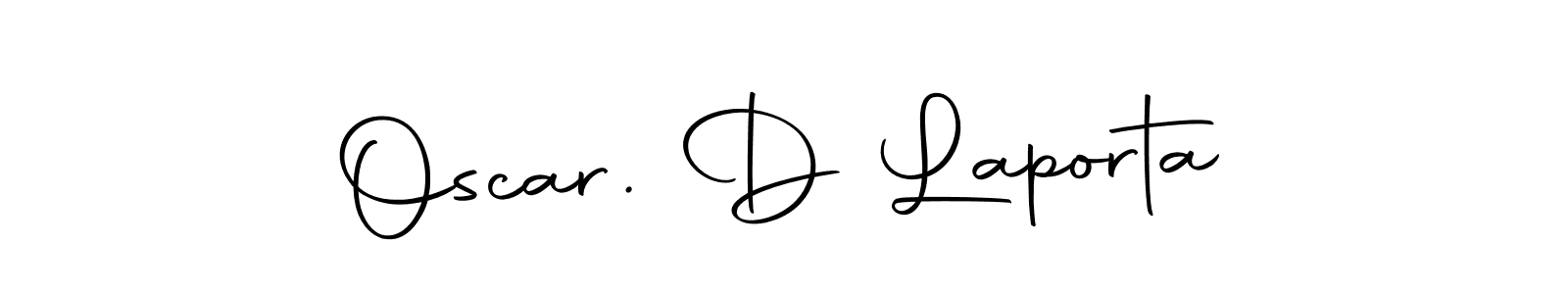 How to make Oscar. D Laporta name signature. Use Autography-DOLnW style for creating short signs online. This is the latest handwritten sign. Oscar. D Laporta signature style 10 images and pictures png