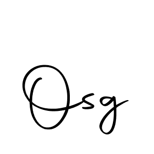 Create a beautiful signature design for name Osg. With this signature (Autography-DOLnW) fonts, you can make a handwritten signature for free. Osg signature style 10 images and pictures png