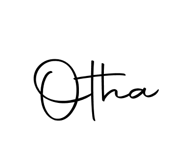 Use a signature maker to create a handwritten signature online. With this signature software, you can design (Autography-DOLnW) your own signature for name Otha. Otha signature style 10 images and pictures png