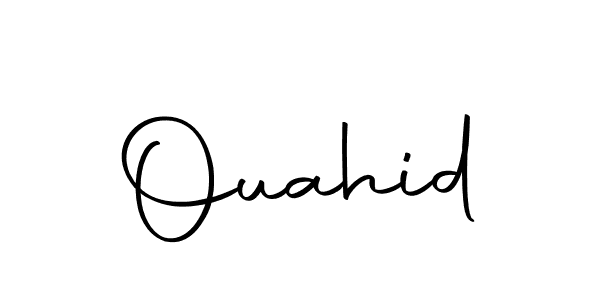 Design your own signature with our free online signature maker. With this signature software, you can create a handwritten (Autography-DOLnW) signature for name Ouahid. Ouahid signature style 10 images and pictures png