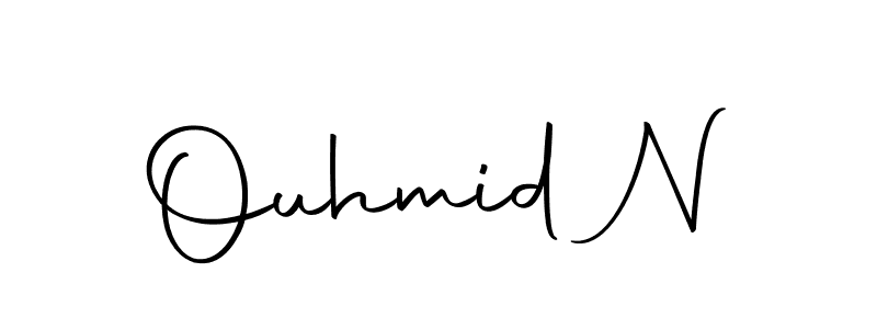 Ouhmid N stylish signature style. Best Handwritten Sign (Autography-DOLnW) for my name. Handwritten Signature Collection Ideas for my name Ouhmid N. Ouhmid N signature style 10 images and pictures png