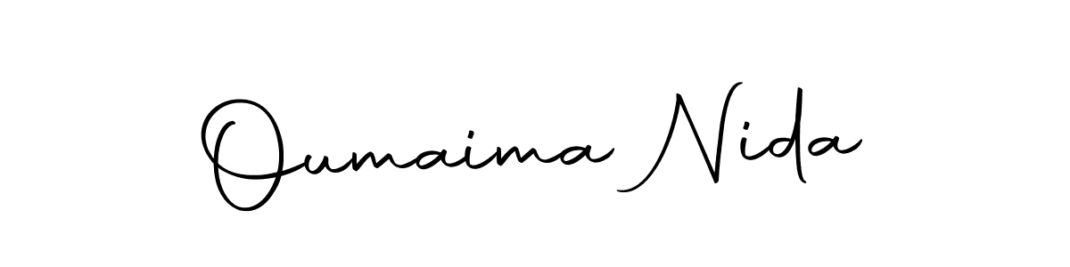 Oumaima Nida stylish signature style. Best Handwritten Sign (Autography-DOLnW) for my name. Handwritten Signature Collection Ideas for my name Oumaima Nida. Oumaima Nida signature style 10 images and pictures png