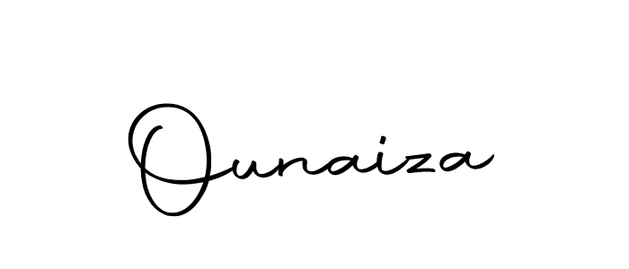How to make Ounaiza name signature. Use Autography-DOLnW style for creating short signs online. This is the latest handwritten sign. Ounaiza signature style 10 images and pictures png