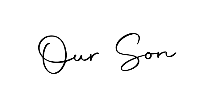 You should practise on your own different ways (Autography-DOLnW) to write your name (Our Son) in signature. don't let someone else do it for you. Our Son signature style 10 images and pictures png
