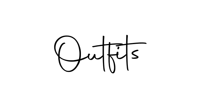 How to make Outfits signature? Autography-DOLnW is a professional autograph style. Create handwritten signature for Outfits name. Outfits signature style 10 images and pictures png