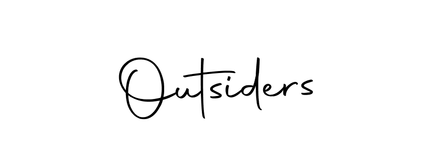 Create a beautiful signature design for name Outsiders. With this signature (Autography-DOLnW) fonts, you can make a handwritten signature for free. Outsiders signature style 10 images and pictures png