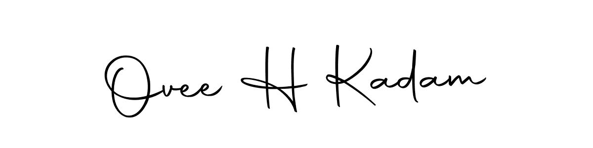 You can use this online signature creator to create a handwritten signature for the name Ovee H Kadam. This is the best online autograph maker. Ovee H Kadam signature style 10 images and pictures png