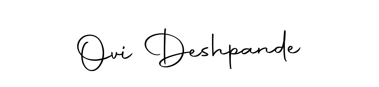You should practise on your own different ways (Autography-DOLnW) to write your name (Ovi Deshpande) in signature. don't let someone else do it for you. Ovi Deshpande signature style 10 images and pictures png