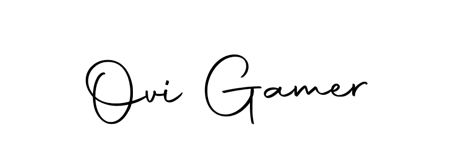 Create a beautiful signature design for name Ovi Gamer. With this signature (Autography-DOLnW) fonts, you can make a handwritten signature for free. Ovi Gamer signature style 10 images and pictures png