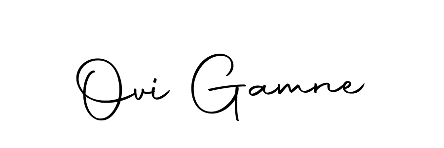 Design your own signature with our free online signature maker. With this signature software, you can create a handwritten (Autography-DOLnW) signature for name Ovi Gamne. Ovi Gamne signature style 10 images and pictures png