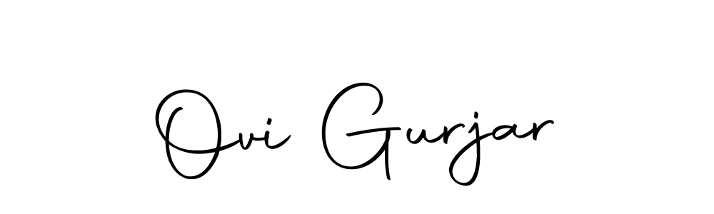 How to make Ovi Gurjar signature? Autography-DOLnW is a professional autograph style. Create handwritten signature for Ovi Gurjar name. Ovi Gurjar signature style 10 images and pictures png