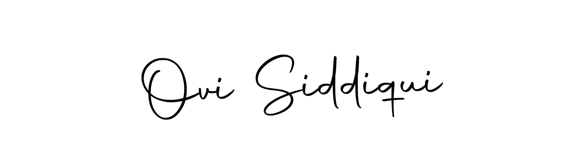 How to make Ovi Siddiqui name signature. Use Autography-DOLnW style for creating short signs online. This is the latest handwritten sign. Ovi Siddiqui signature style 10 images and pictures png