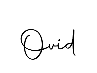 Design your own signature with our free online signature maker. With this signature software, you can create a handwritten (Autography-DOLnW) signature for name Ovid. Ovid signature style 10 images and pictures png
