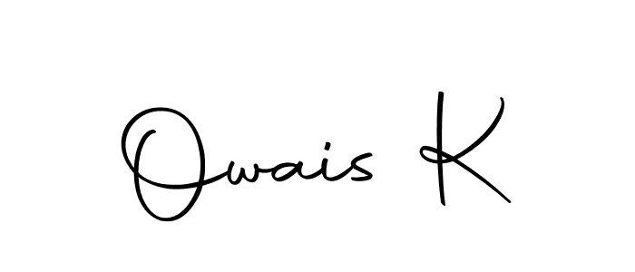 You should practise on your own different ways (Autography-DOLnW) to write your name (Owais K) in signature. don't let someone else do it for you. Owais K signature style 10 images and pictures png