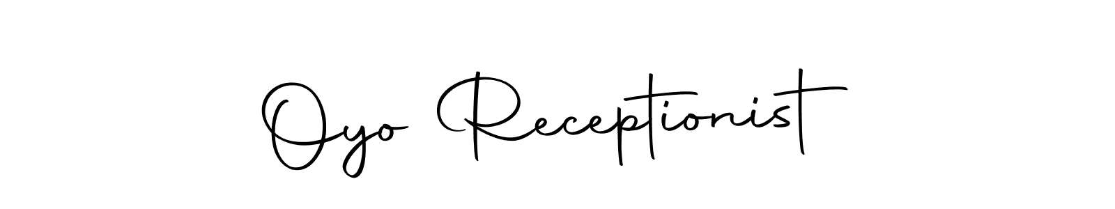 Oyo Receptionist stylish signature style. Best Handwritten Sign (Autography-DOLnW) for my name. Handwritten Signature Collection Ideas for my name Oyo Receptionist. Oyo Receptionist signature style 10 images and pictures png