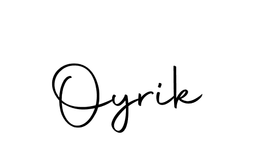 Design your own signature with our free online signature maker. With this signature software, you can create a handwritten (Autography-DOLnW) signature for name Oyrik. Oyrik signature style 10 images and pictures png