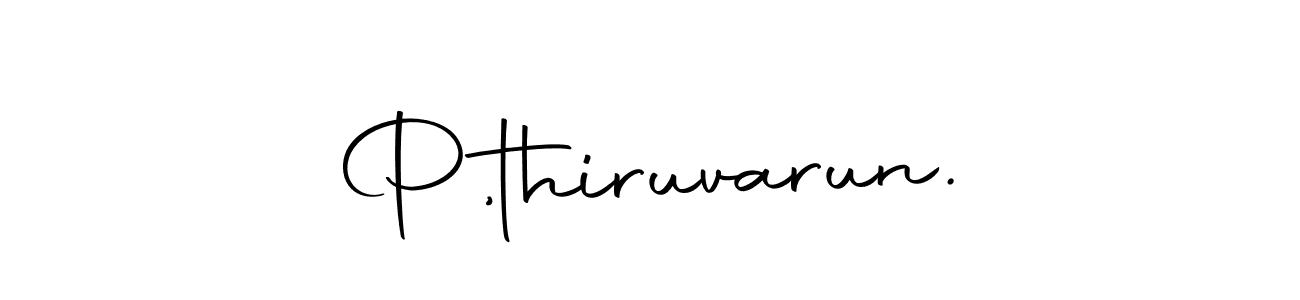 The best way (Autography-DOLnW) to make a short signature is to pick only two or three words in your name. The name P,thiruvarun. include a total of six letters. For converting this name. P,thiruvarun. signature style 10 images and pictures png