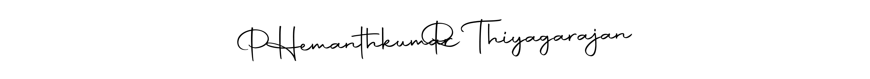 Autography-DOLnW is a professional signature style that is perfect for those who want to add a touch of class to their signature. It is also a great choice for those who want to make their signature more unique. Get P  Hemanthkumar    R Thiyagarajan name to fancy signature for free. P  Hemanthkumar    R Thiyagarajan signature style 10 images and pictures png