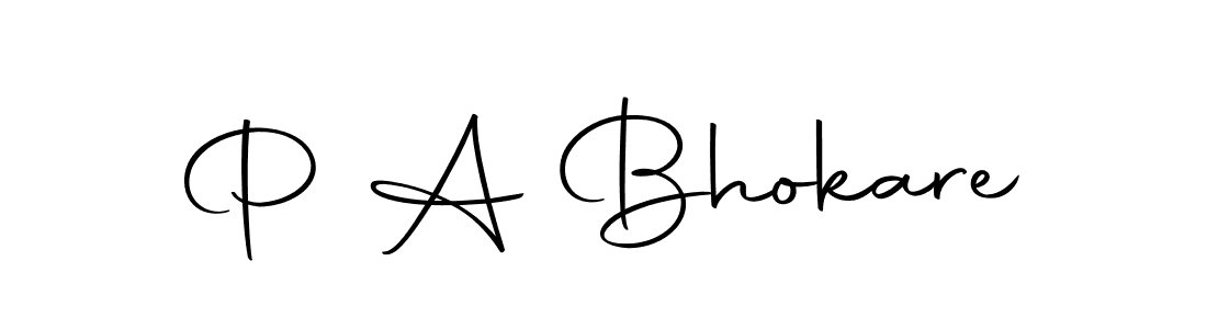 Also we have P A Bhokare name is the best signature style. Create professional handwritten signature collection using Autography-DOLnW autograph style. P A Bhokare signature style 10 images and pictures png