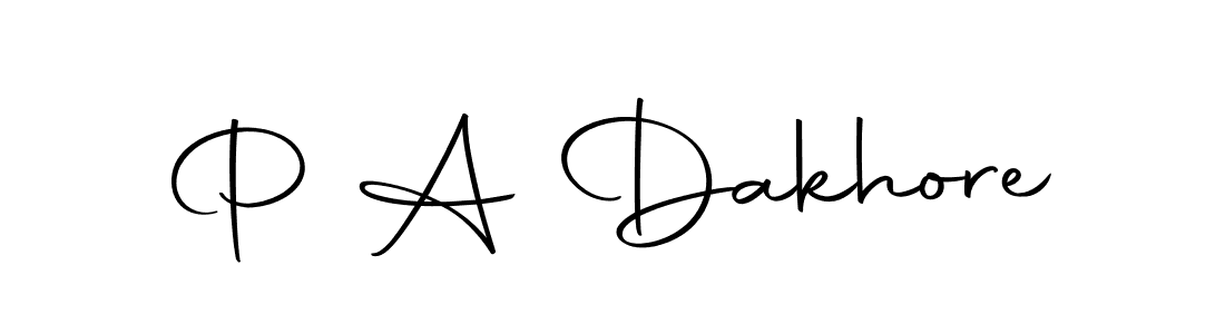P A Dakhore stylish signature style. Best Handwritten Sign (Autography-DOLnW) for my name. Handwritten Signature Collection Ideas for my name P A Dakhore. P A Dakhore signature style 10 images and pictures png