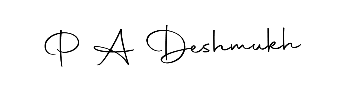 Make a beautiful signature design for name P A Deshmukh. Use this online signature maker to create a handwritten signature for free. P A Deshmukh signature style 10 images and pictures png